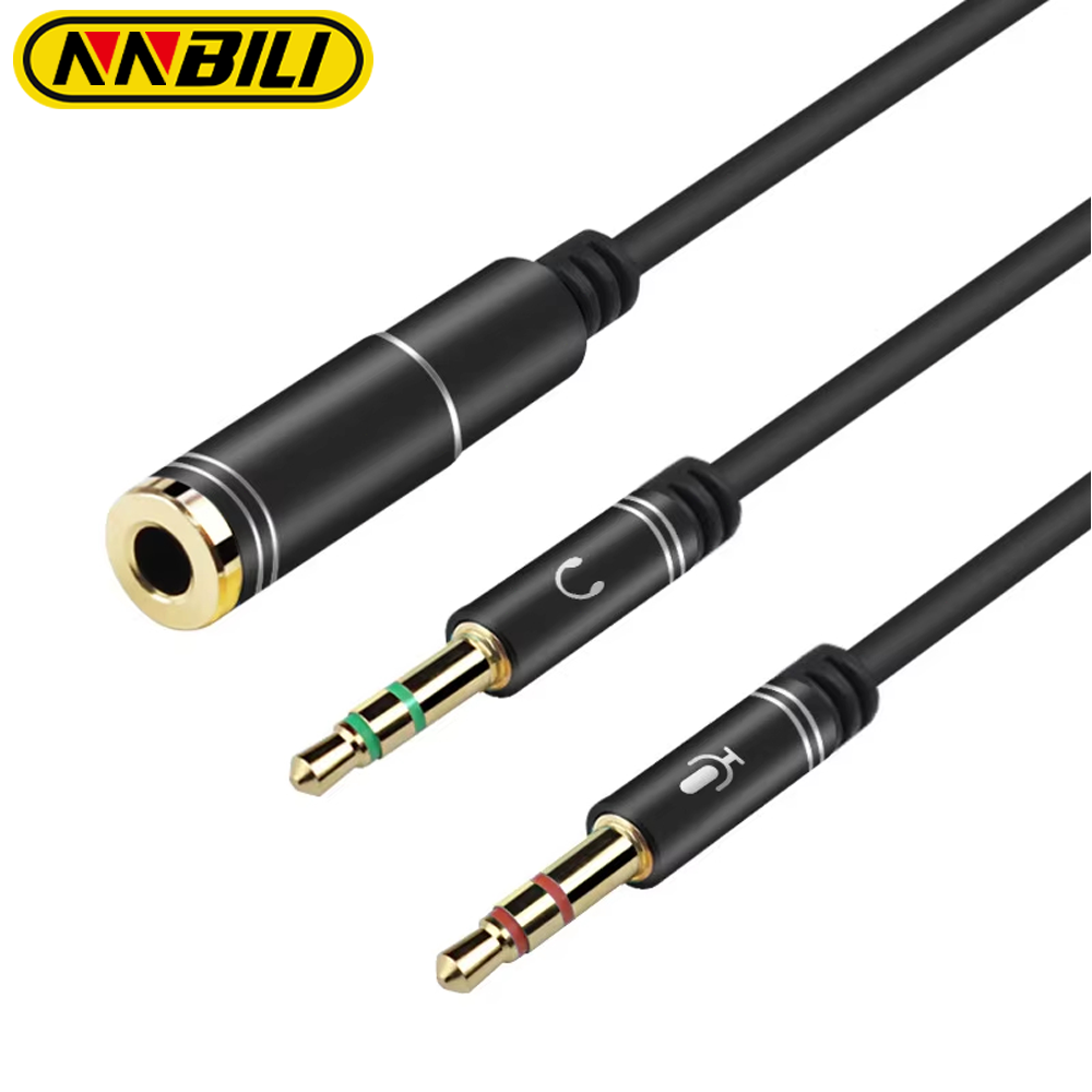 Earphone Splitter Jack - NNBILI Mini Jack 3.5 Mikrofonlu Kulaklık