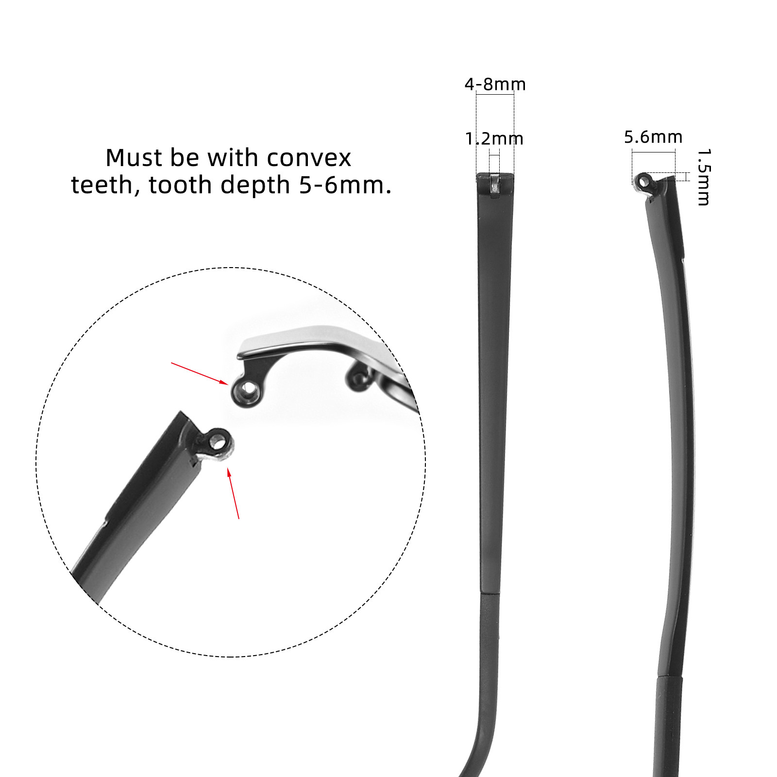 Silicone Ear Tip Replacement - Evrensel Gözlük Sap Uçları Yumuşak Silikon